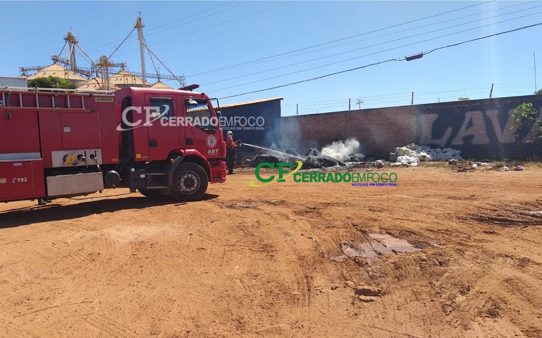 LEM: Carga de algodão com principio de incêndio