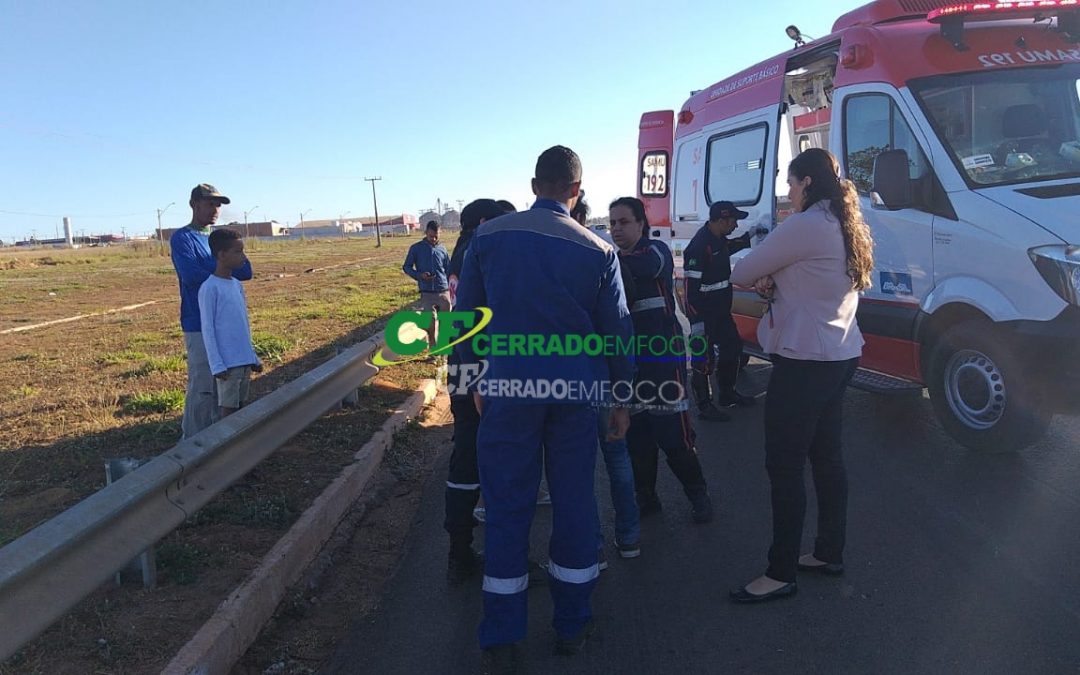 LEM: Acidente na BR-020 deixa motociclista ferido