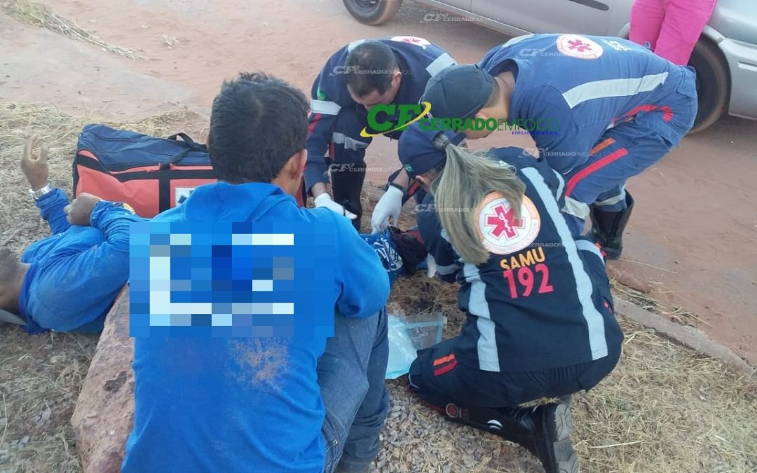 LEM: Colisão entre veículo e motocicleta no Bairro Jardim Paraíso.