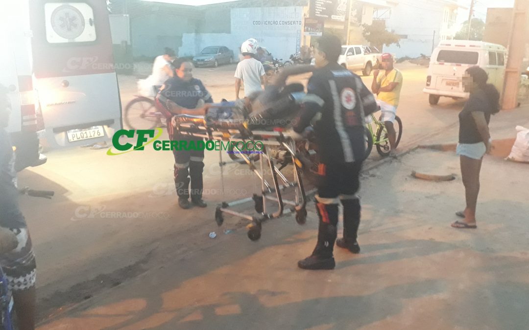 LEM: Motociclista fica ferido após se envolver em acidente de trânsito.